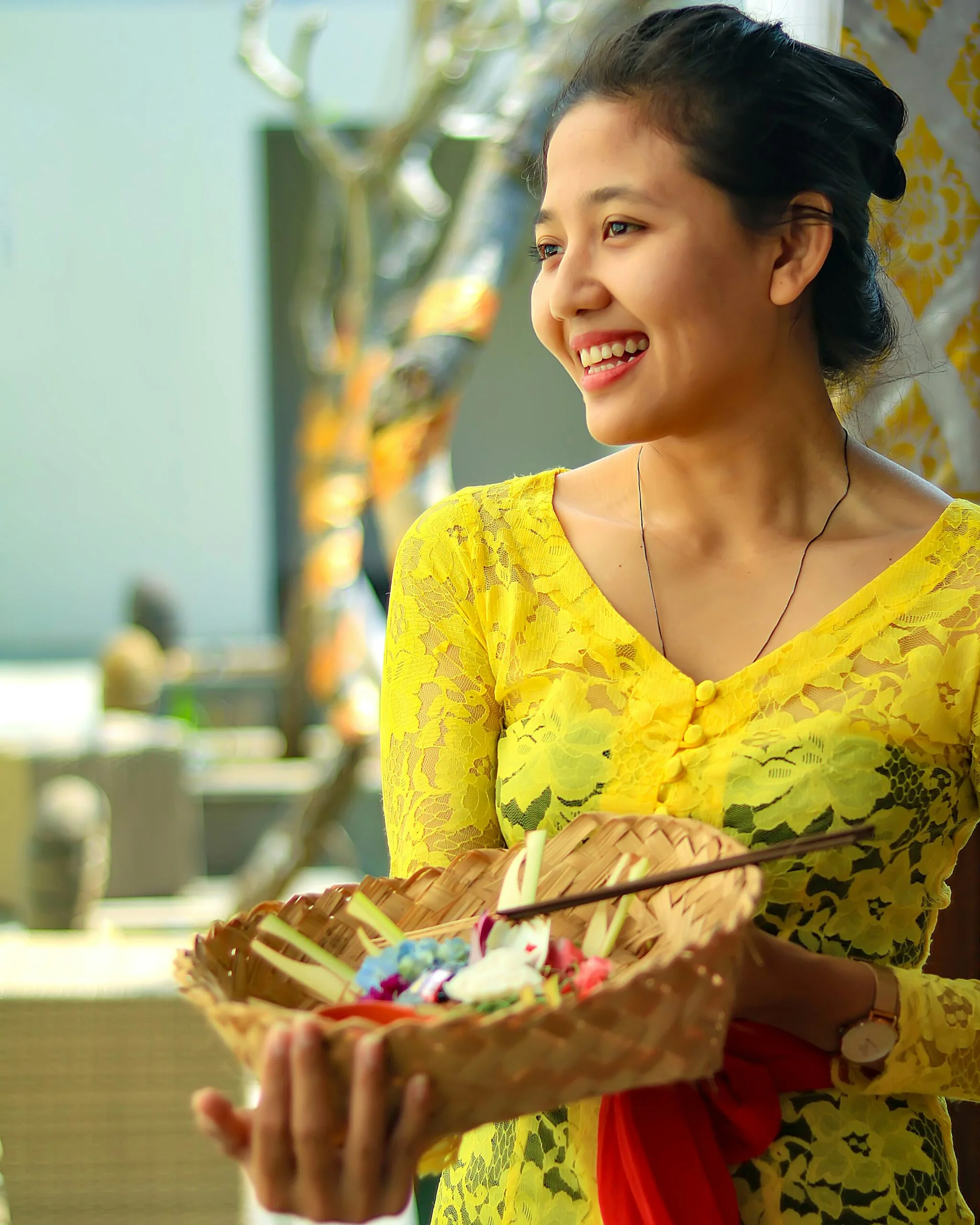 Balinese welcome for villa guests