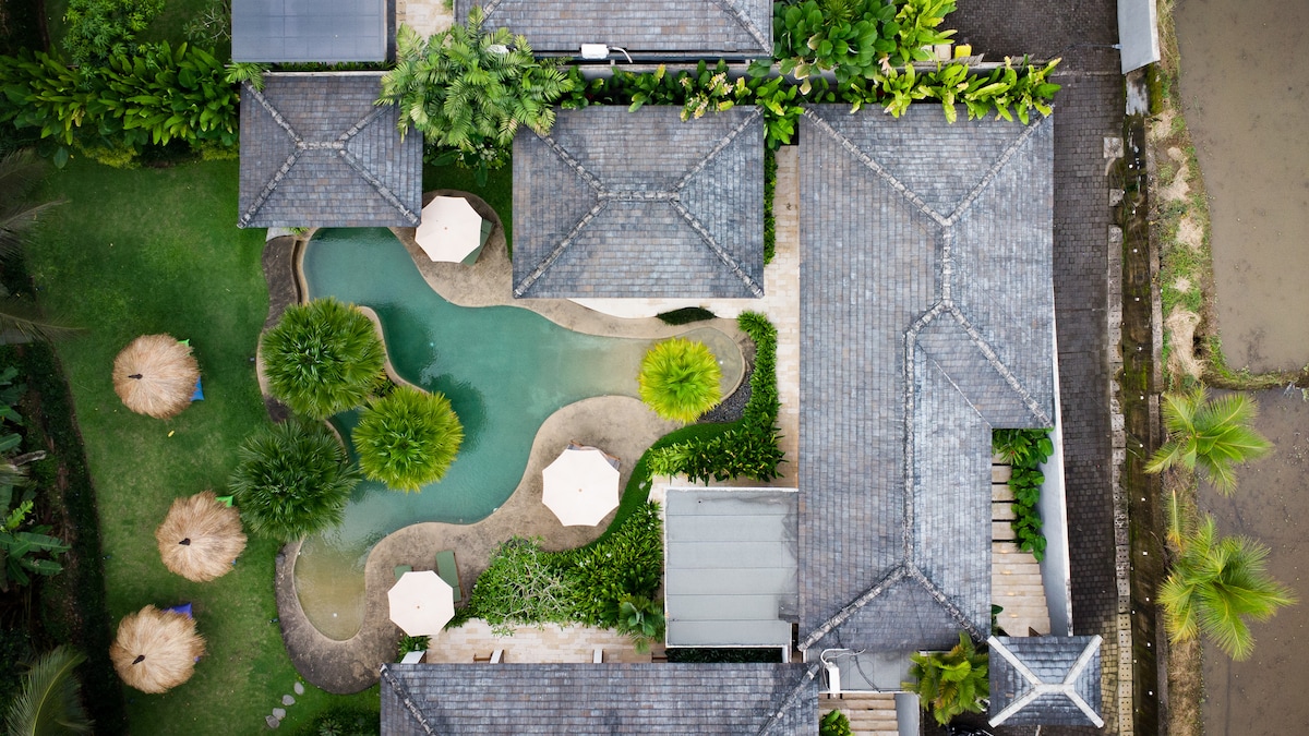 5BR Family Villa w/Pool, Spa & Beachy Vibe in Ubud 20