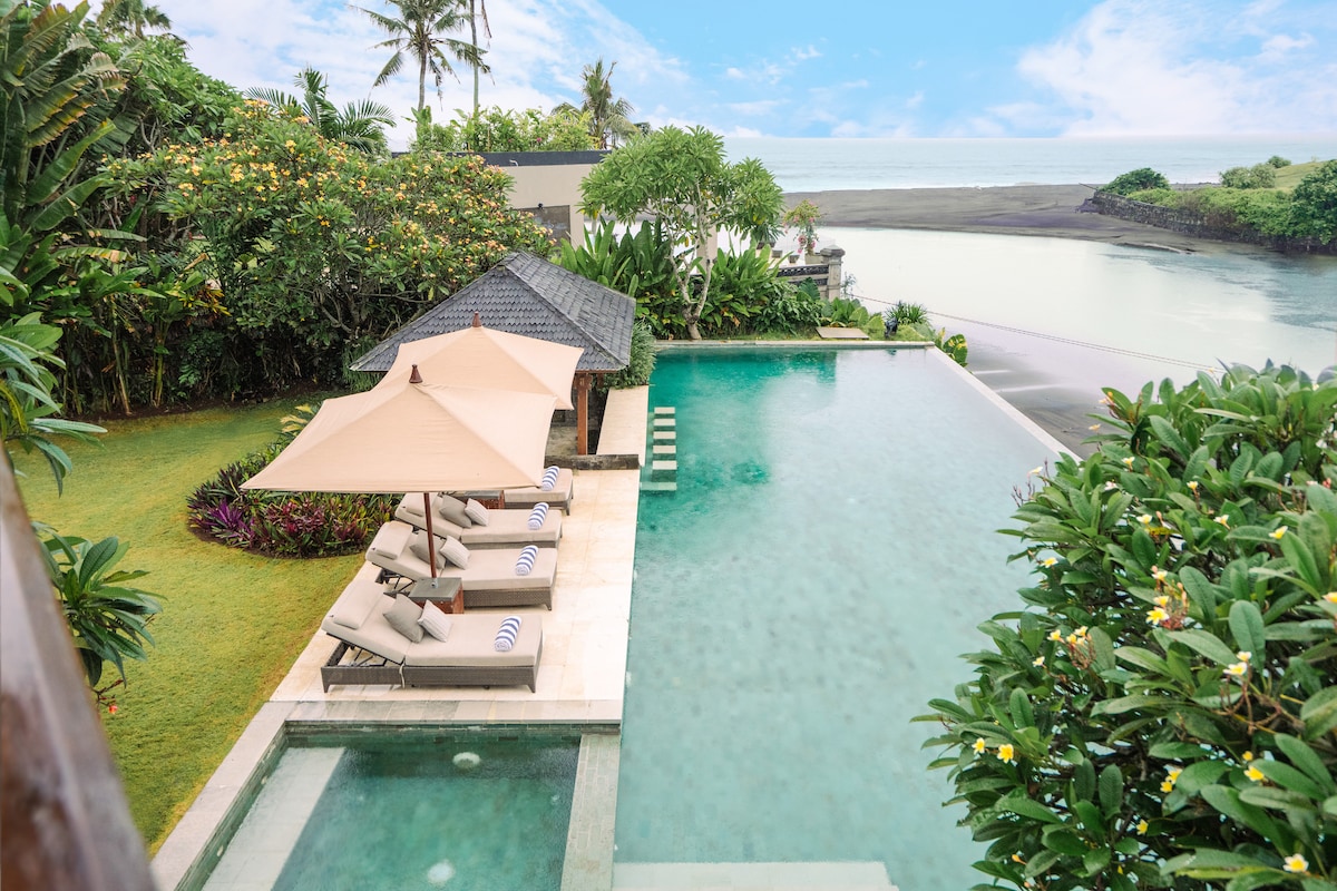 4BR Villa Omekai|Oceanfront|Big Lawn|Near Canggu 8