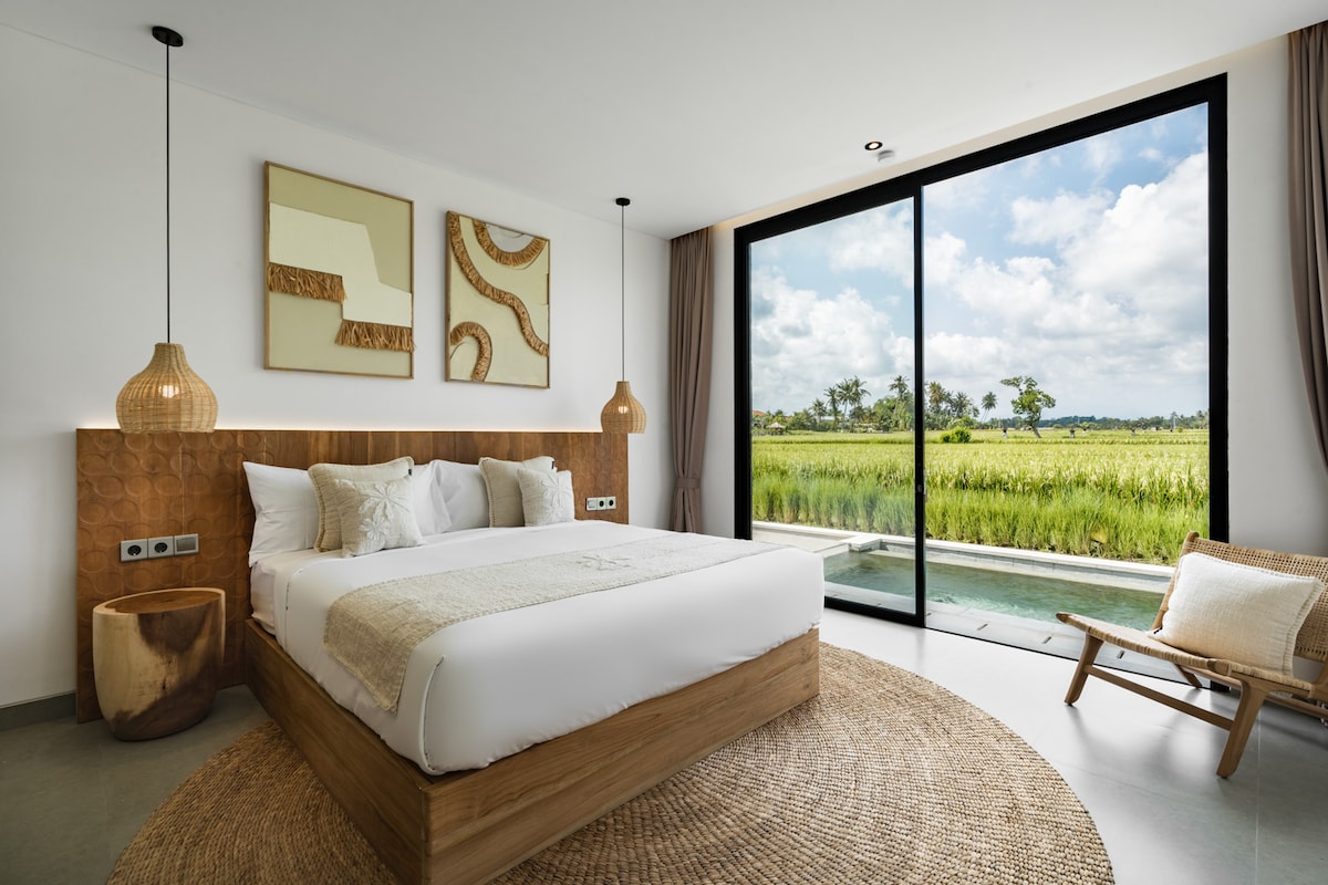 Villa Swannelli : 4BR with Pool & Rice Field Views 9